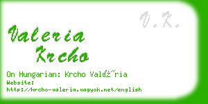 valeria krcho business card